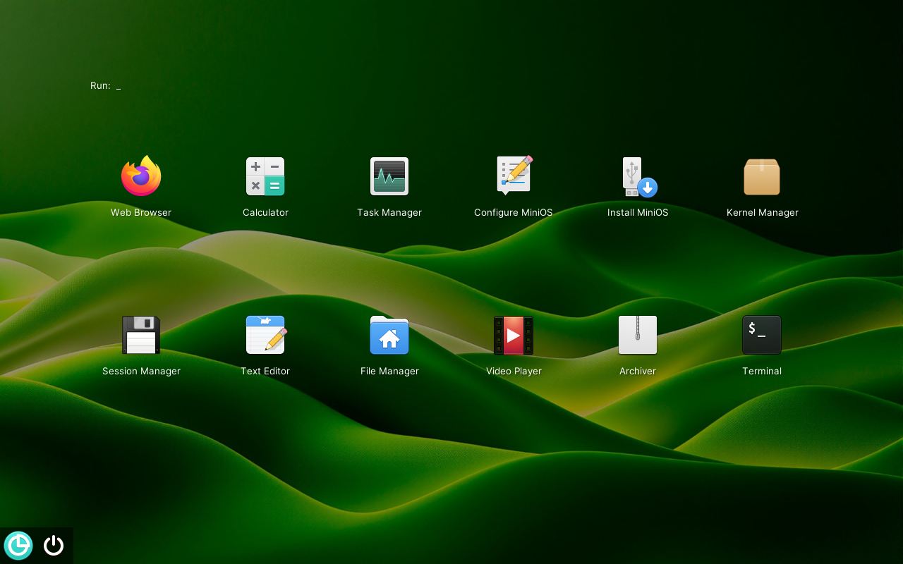 MiniOS Flux Fluxbox Menu