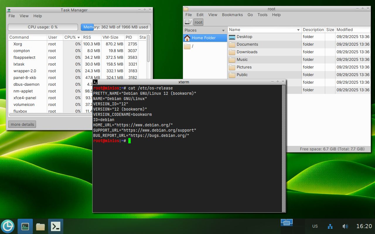 MiniOS Flux Applications